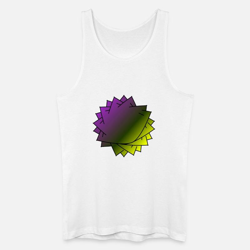 Gradient Leaf Spirale - Männer Bio Tank Top - Weiß