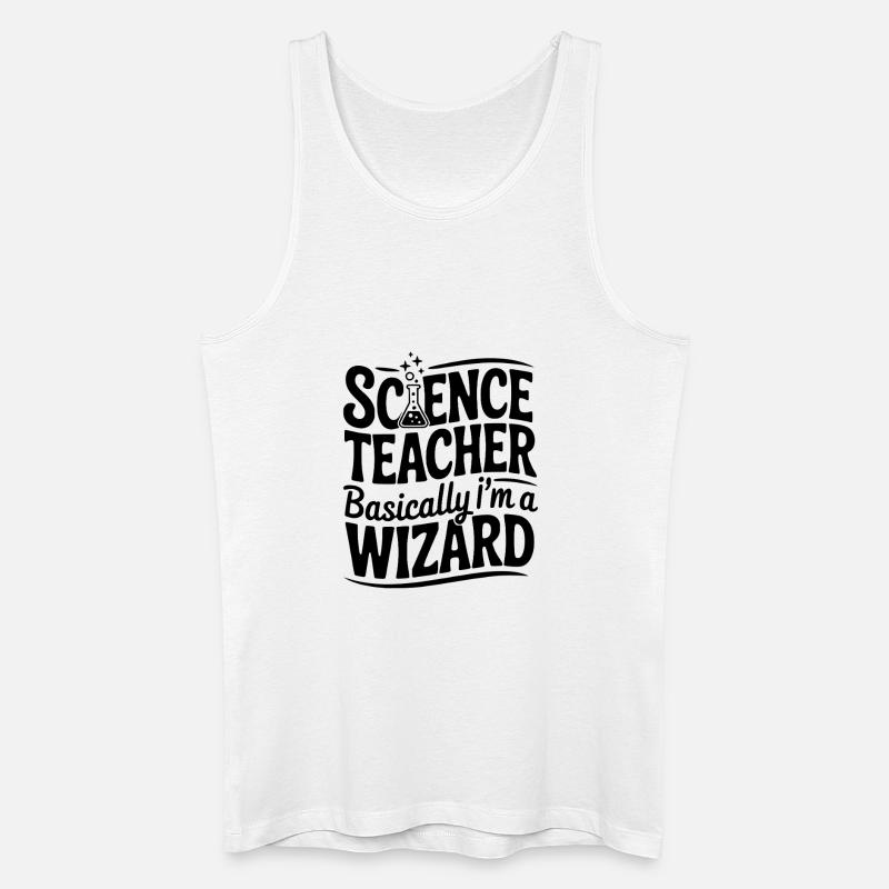 Science Teacher Basically I’m a Wizard - Men’s Organic Tank Top - white