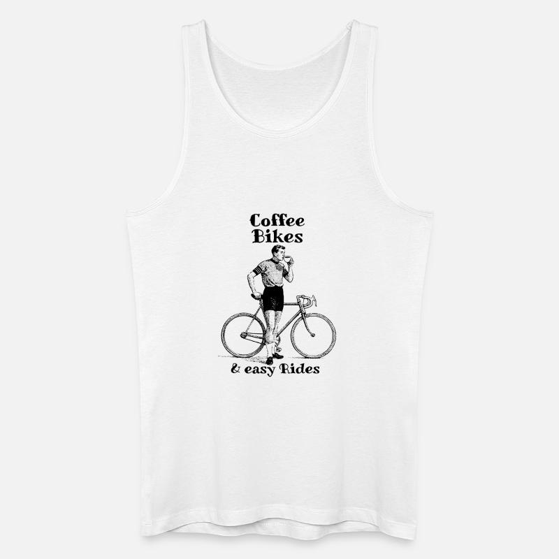 Coffee Bikes and easy Rides - Männer Bio Tank Top - Weiß