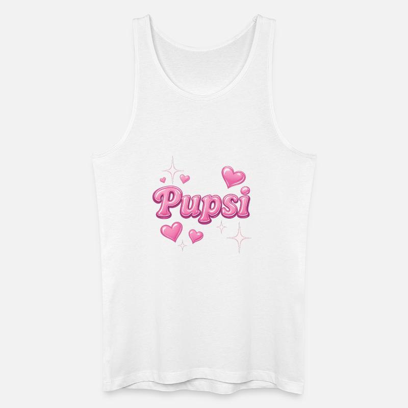 pupsi / y2k Spitzname design - Männer Bio Tank Top - Weiß
