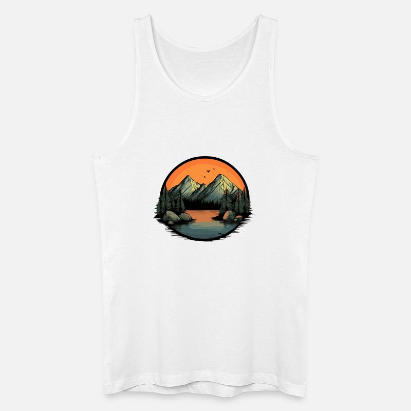 Berge Natur - Männer Bio Tank Top - Weiß