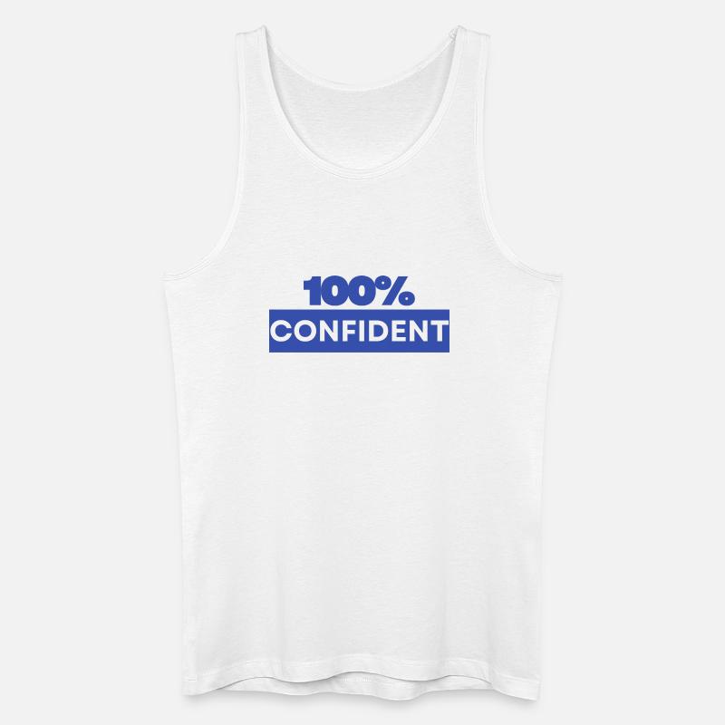 100% zuversichtlich - Männer Bio Tank Top - Weiß