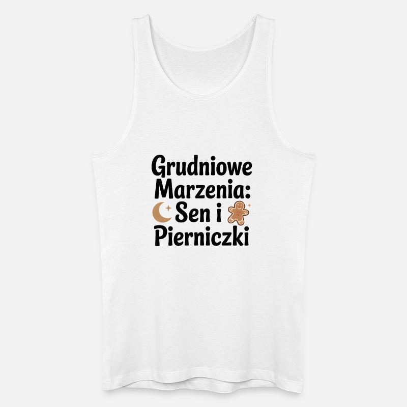 Dezemberträume: Schlaf und Lebkuchen - Männer Bio Tank Top - Weiß