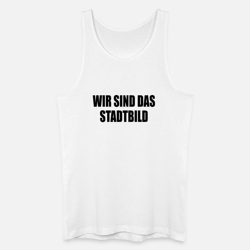 wir sind das stadtbild - Männer Bio Tank Top - Weiß