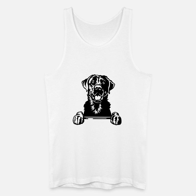Labrador Kopf - Männer Bio Tank Top - Weiß