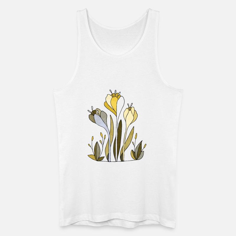 Blumen - Männer Bio Tank Top - Weiß
