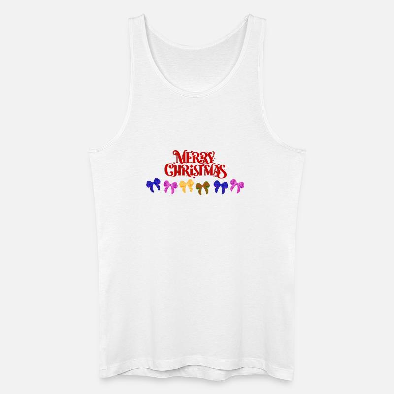 Frohe Weihnachten Bogenparade - Männer Bio Tank Top - Weiß