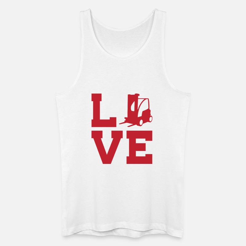 Liebe zum Lager  und Spedition– Gabelstapler - Männer Bio Tank Top - Weiß