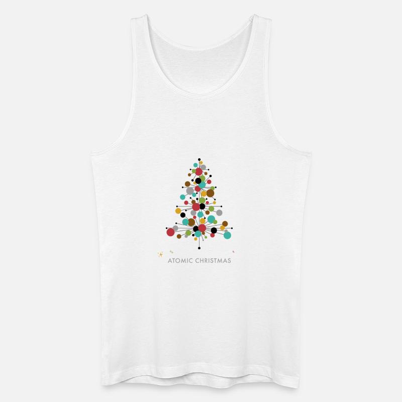 Atomic Christmas – Retro Weihnachtsbaum Design - Männer Bio Tank Top - Weiß