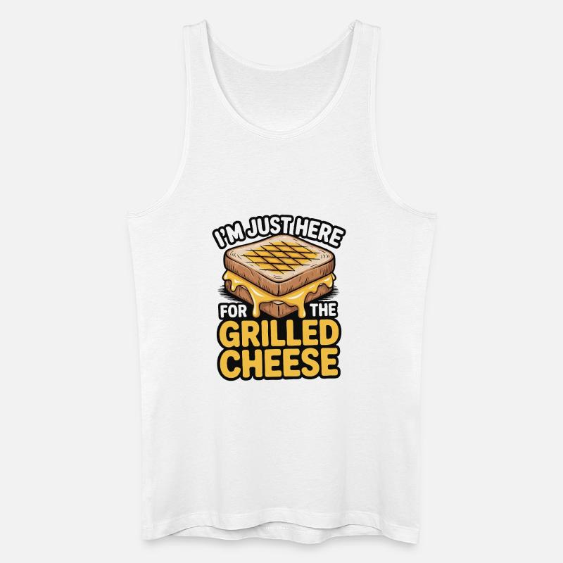 Grilled Cheese Lover - I’m Just Here - Männer Bio Tank Top - Weiß