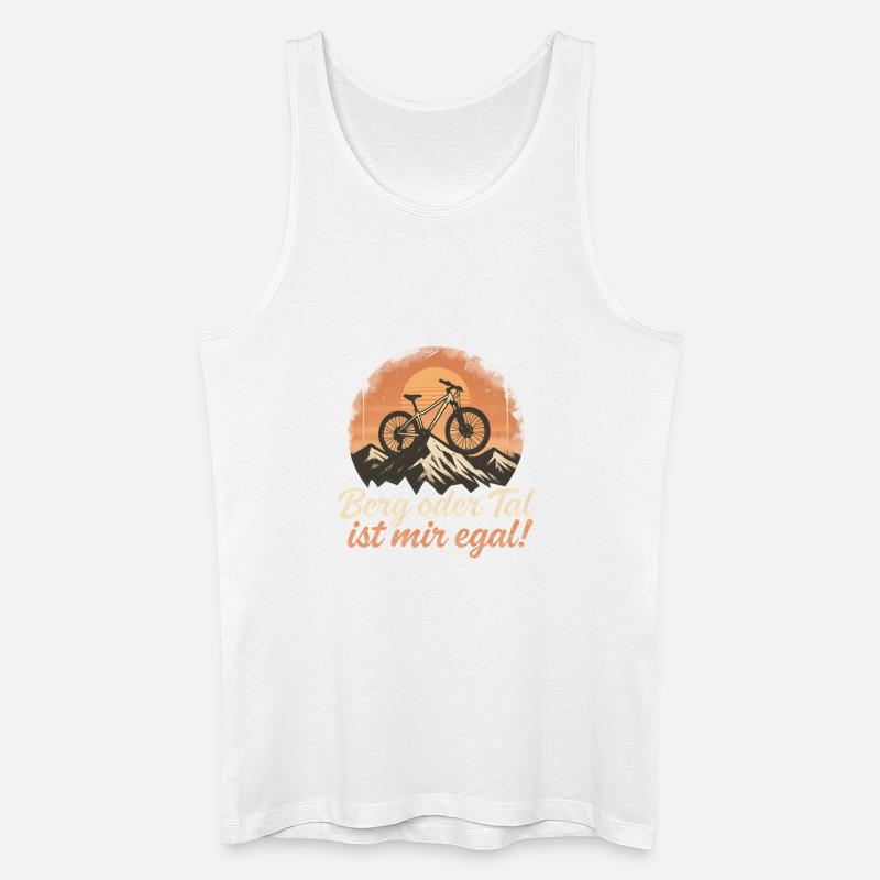 Berg oder Tal Mountainbike Radfahrer  - Männer Bio Tank Top - Weiß