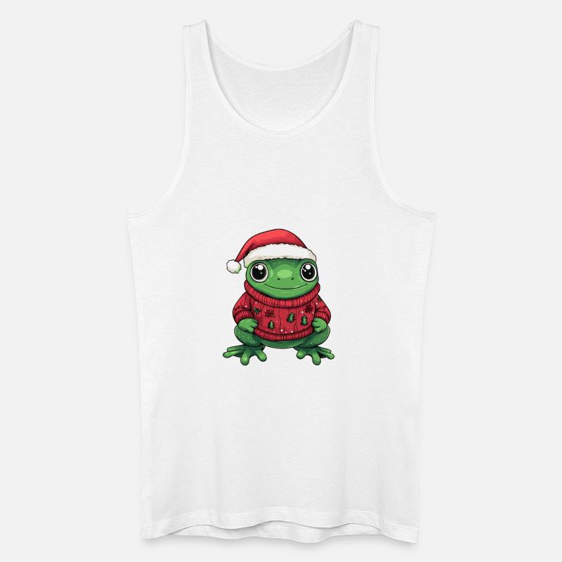Frø Jul - Økologisk tanktop til mænd - hvid