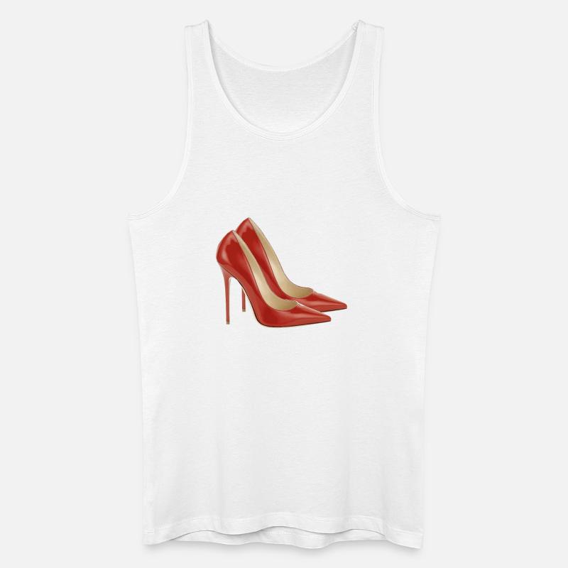 Pump it up - rote Pumpen - Männer Bio Tank Top - Weiß