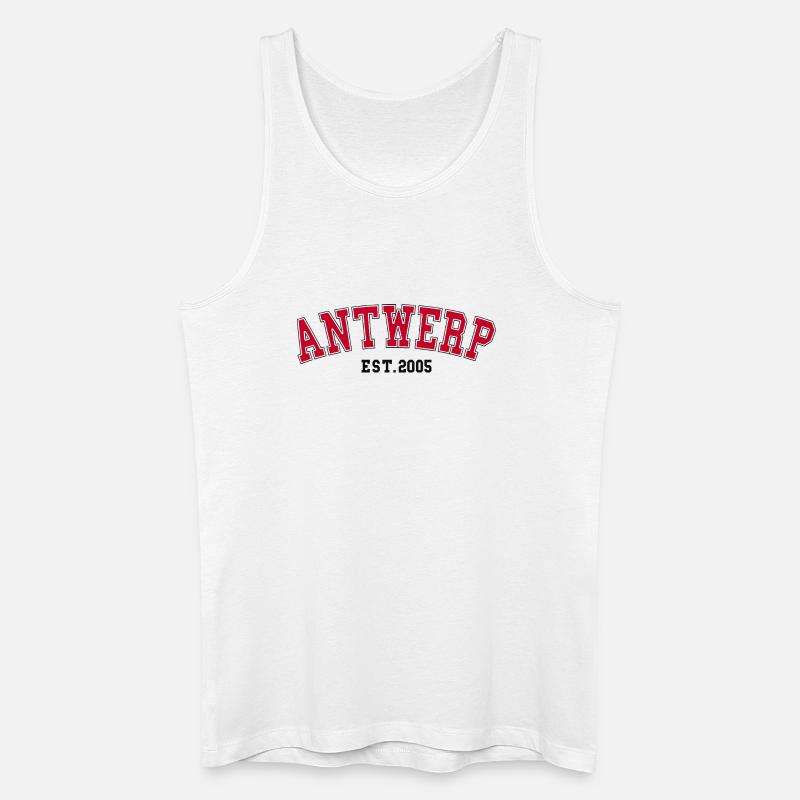 Antwerpen Est. 2005 - Männer Bio Tank Top - Weiß