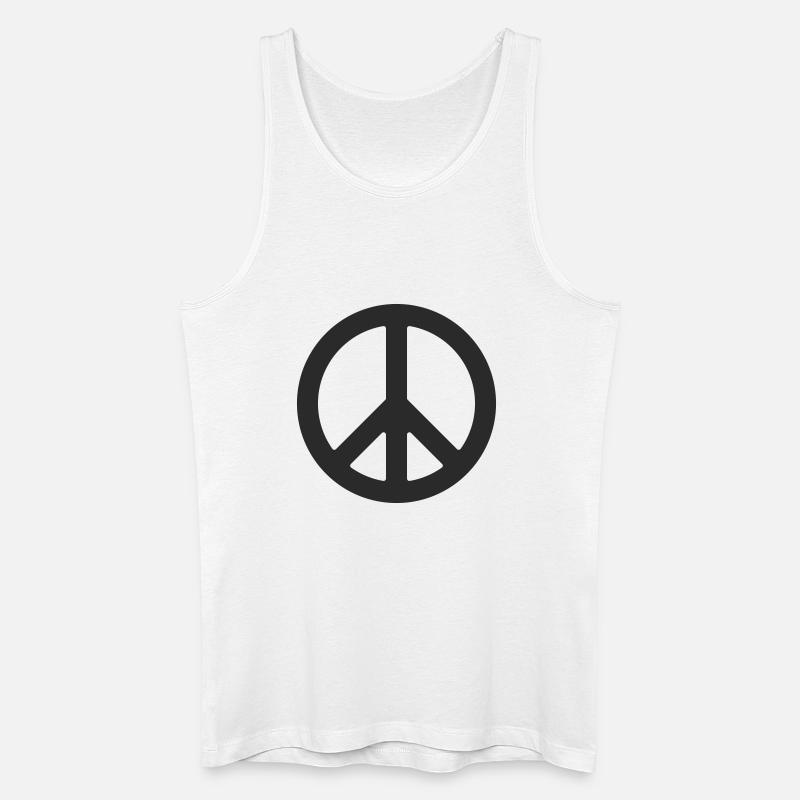 Friedenssymbol im Minimalstil - Männer Bio Tank Top - Weiß
