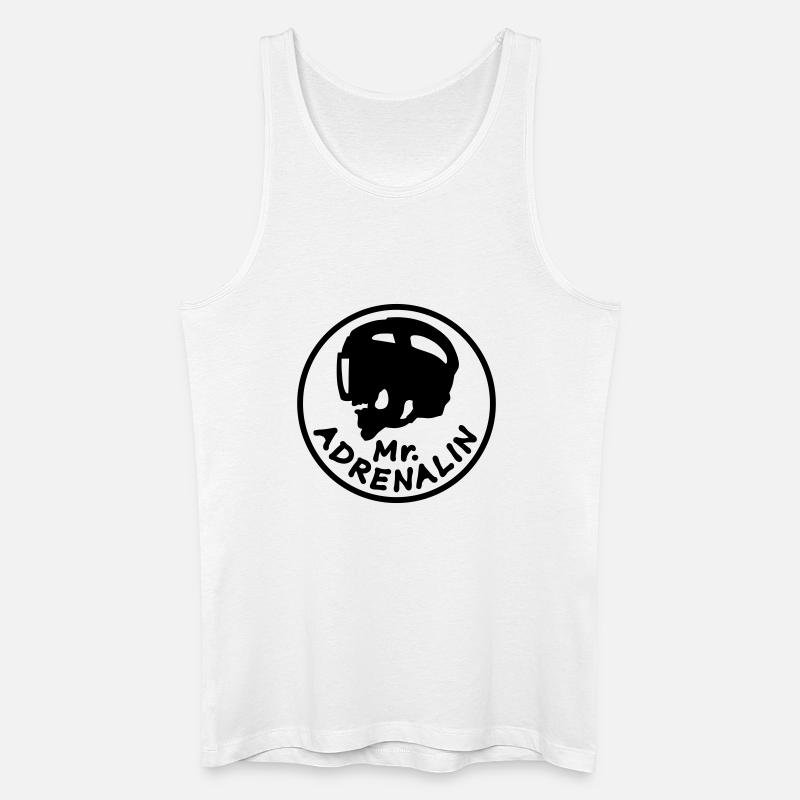 Mr. Adrenalin Eishockey - Männer Bio Tank Top - Weiß