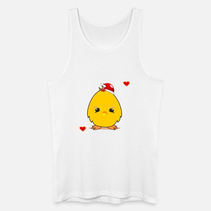 Weihnachtsküken Weihnachten Herz - Männer Bio Tank Top - Weiß