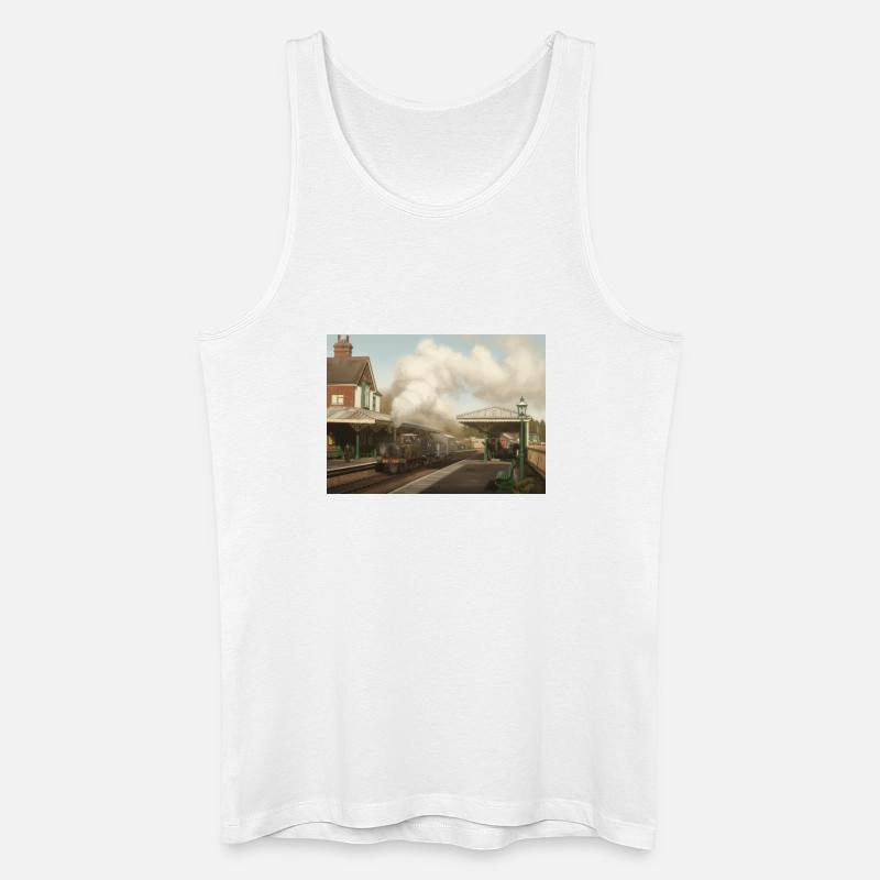 Dampf-Ära Kingscote - Männer Bio Tank Top - Weiß