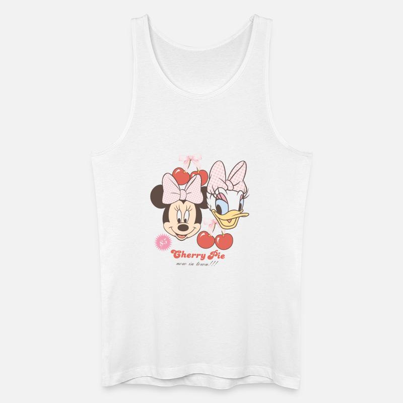 Mickey & Minnie Cherry Pie Spruch Minnie & Daisy - Männer Bio Tank Top - Weiß