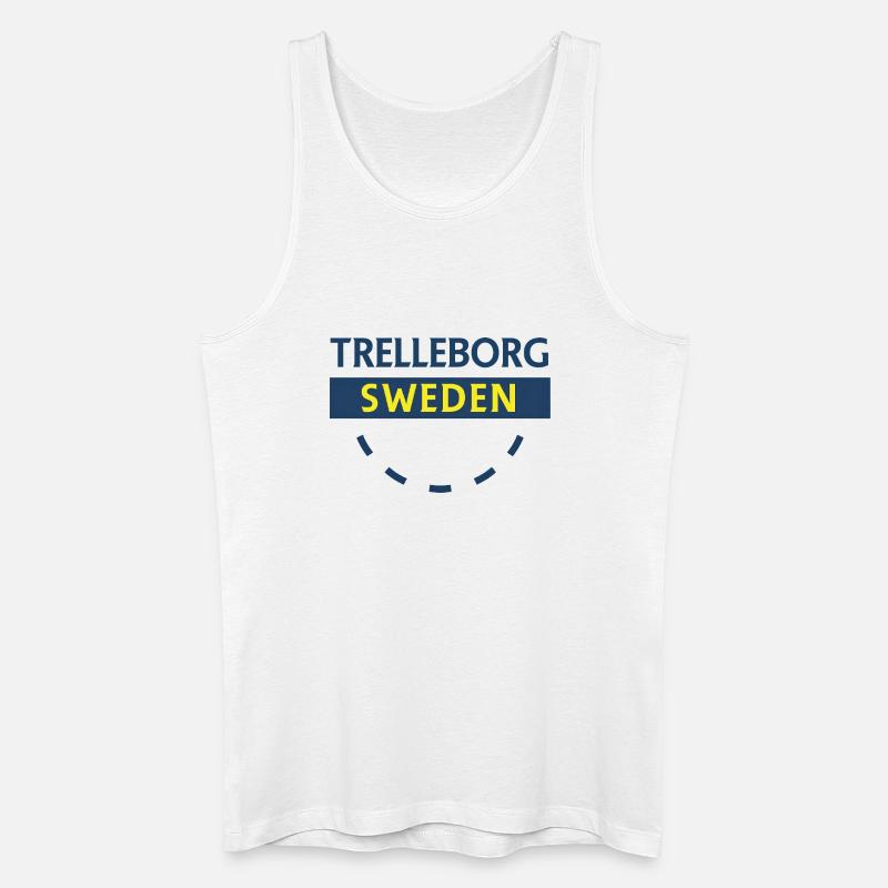Trelleborg Schweden Logo Bogen - Männer Bio Tank Top - Weiß