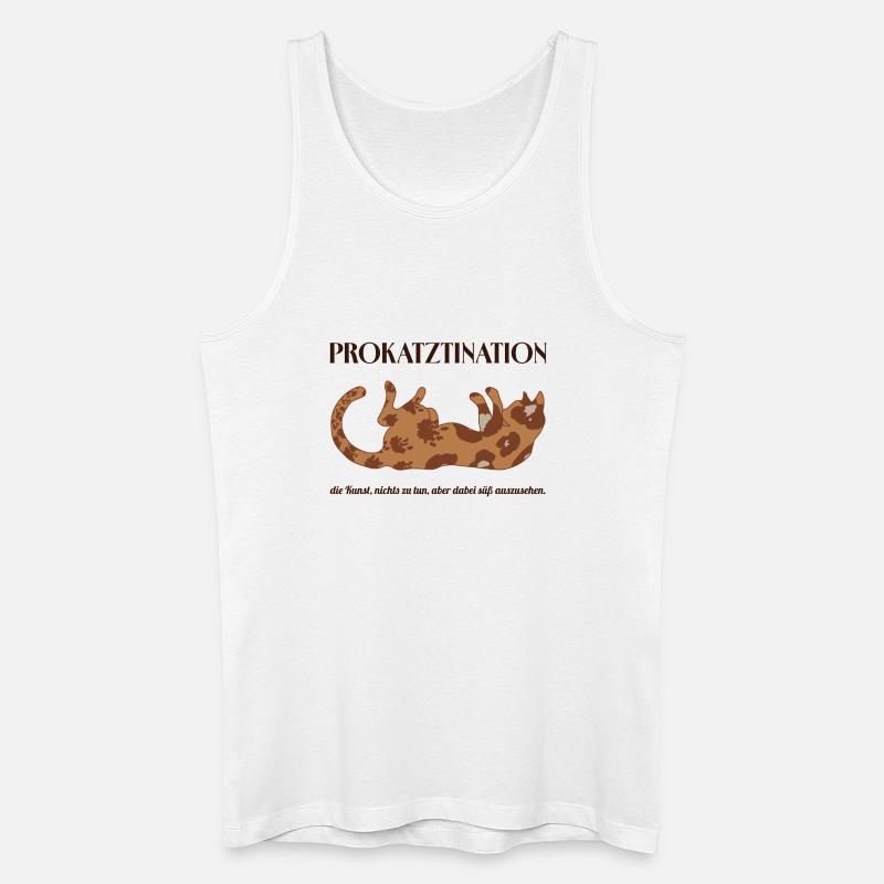 Prokatztination - die Kunst, nichts zu tun..... - Männer Bio Tank Top - Weiß