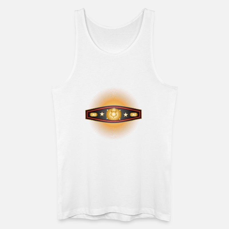 Strahlender Box-Gürtel – Champion Design - Männer Bio Tank Top - Weiß