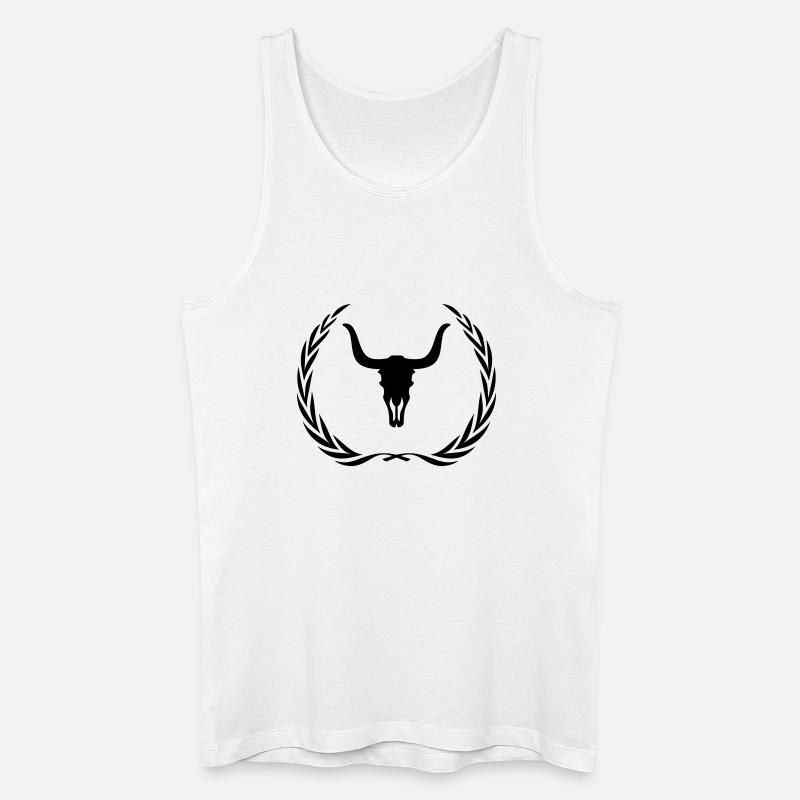 Bulle Skelett Kranz - Männer Bio Tank Top - Weiß