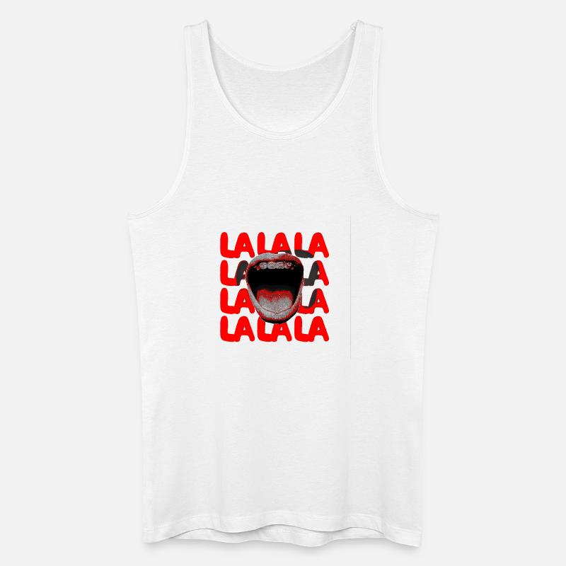 LALA Scream Typografie - Männer Bio Tank Top - Weiß