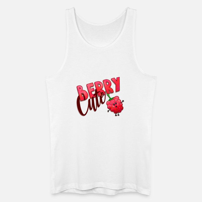 Berry Cute Himbeere - Männer Bio Tank Top - Weiß