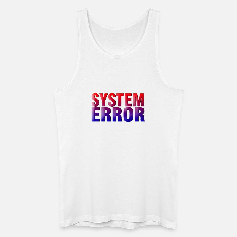 Systemfehler Gradient Typo - Männer Bio Tank Top - Weiß