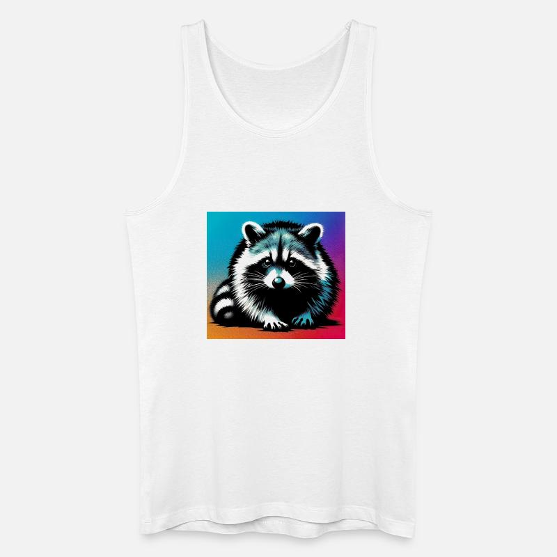 Waschbär - Männer Bio Tank Top - Weiß