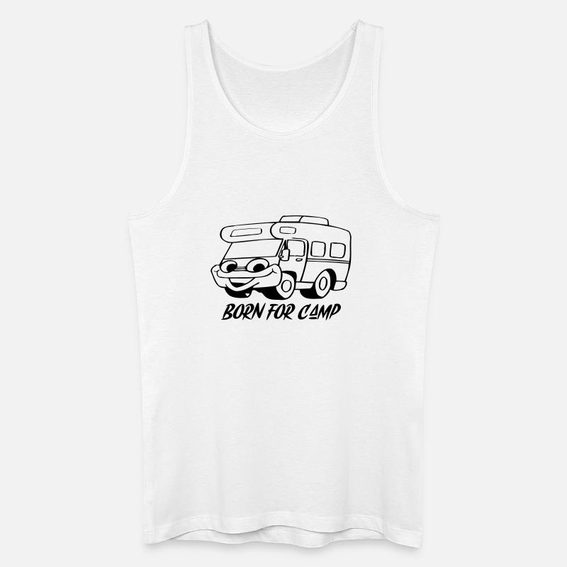 Born for Camp - Männer Bio Tank Top - Weiß