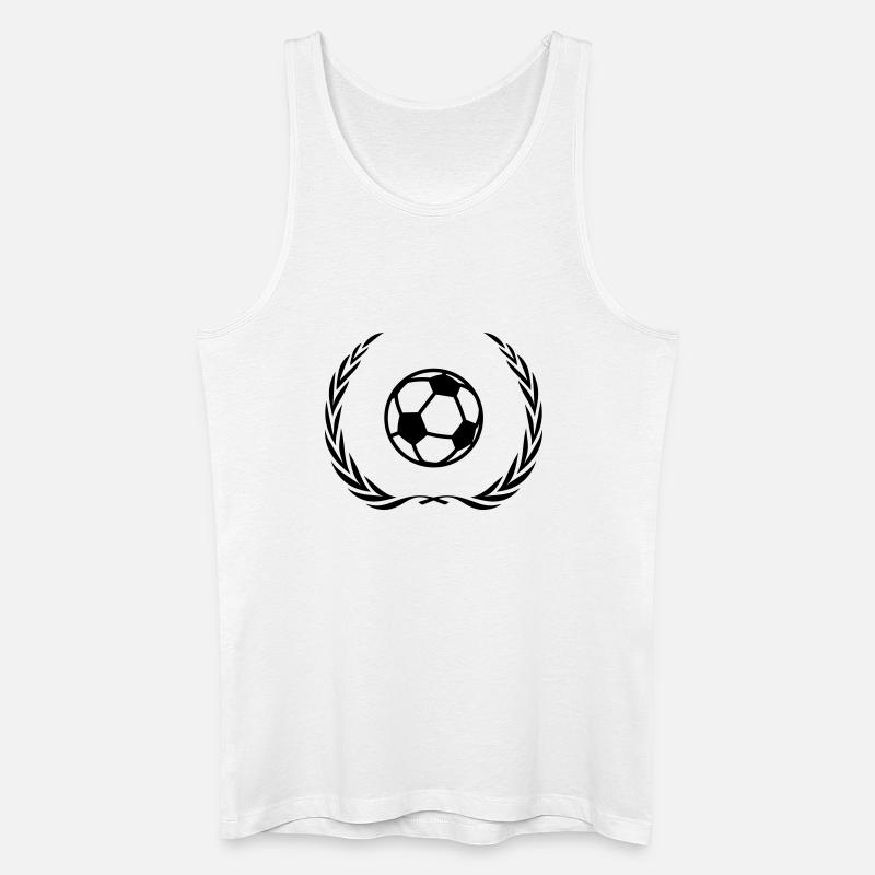 Fussball Symbol Kranz - Männer Bio Tank Top - Weiß