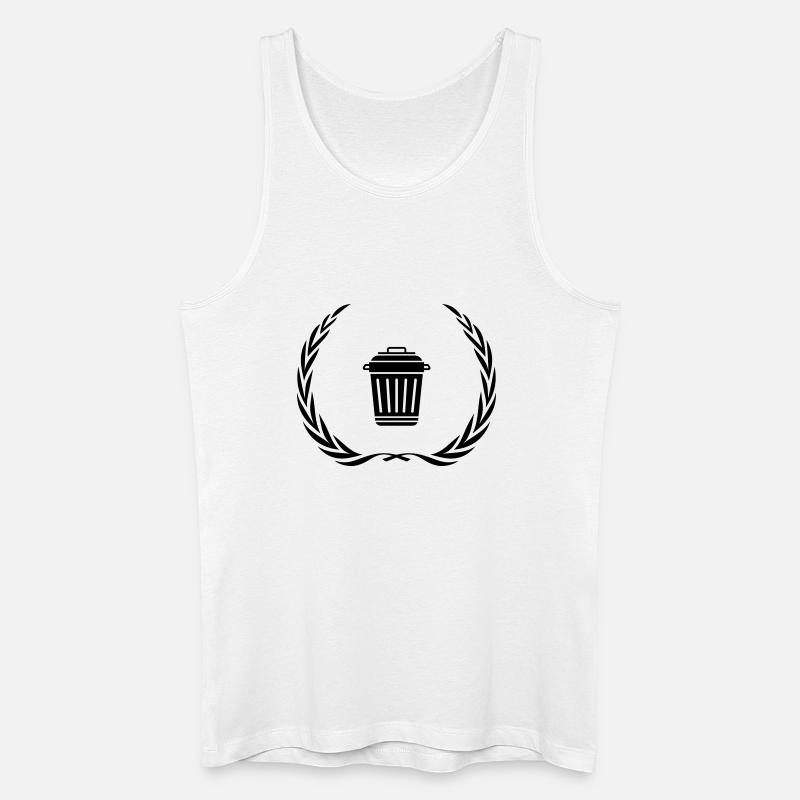 Mülltonne Symbol Kranz - Männer Bio Tank Top - Weiß