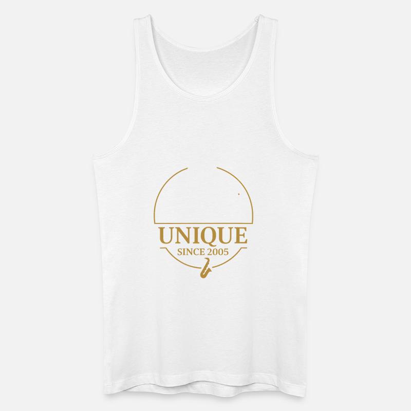 Unique Since 2005 – Gentleman Jahrgangsdesign - Männer Bio Tank Top - Weiß