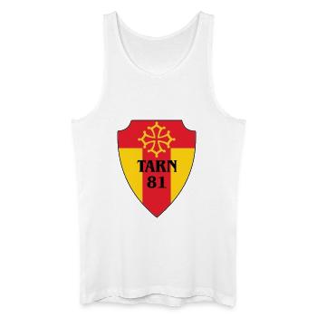 Tarn-Wappen 81 - Männer Bio Tank Top - Weiß - Vorne
