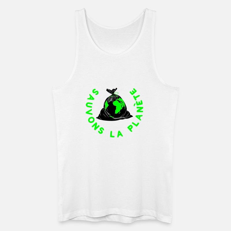 Rette den Planeten - Männer Bio Tank Top - Weiß