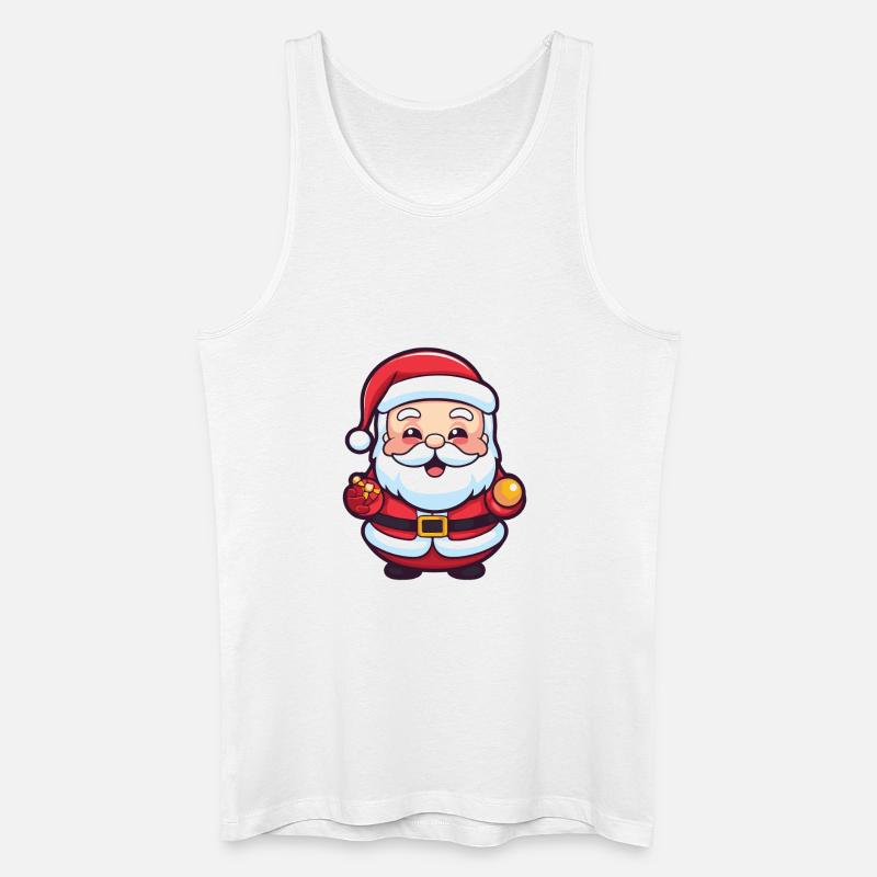 Weihnachtsmann Comic Weihnachten - Männer Bio Tank Top - Weiß