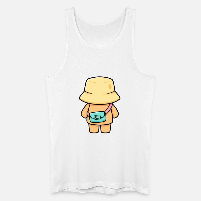 Hutträumer mit Tasche - Männer Bio Tank Top - Weiß