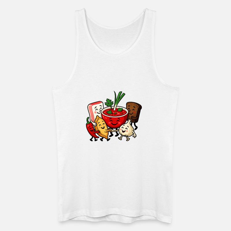 Bunter Borsch Freundschaft - Männer Bio Tank Top - Weiß