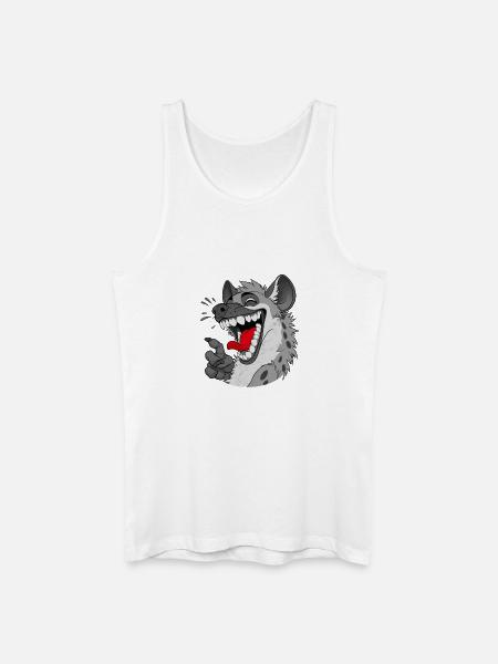 Lachende Hyäne Cartoon - Männer Bio Tank Top - Weiß