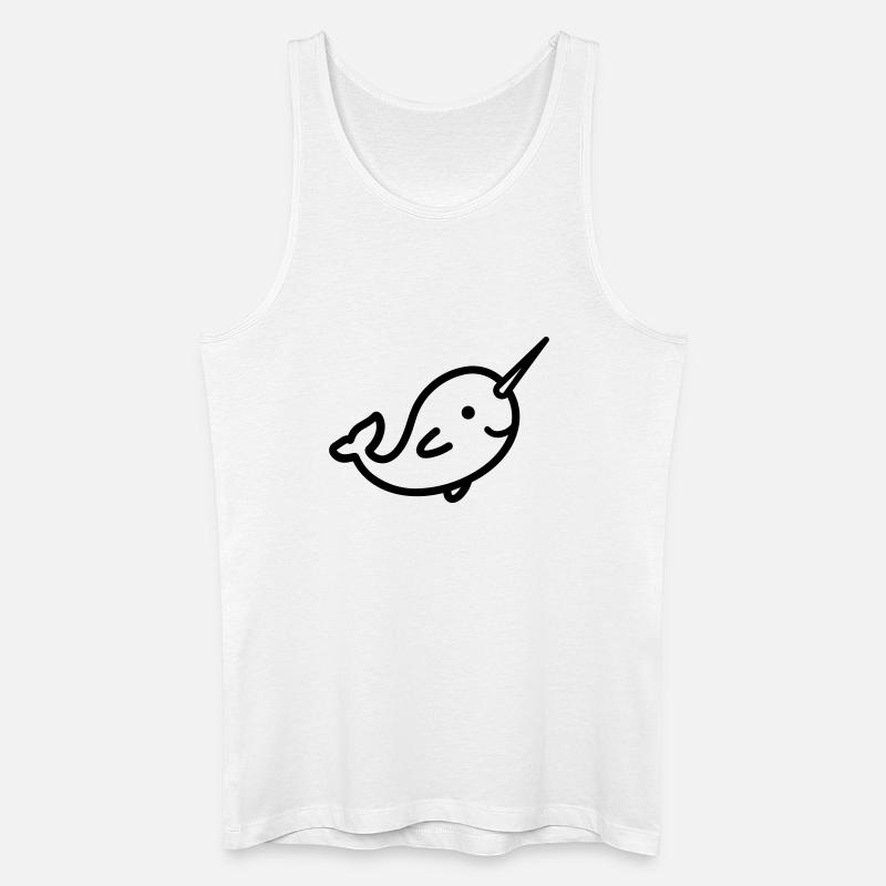 Narwal - Männer Bio Tank Top - Weiß