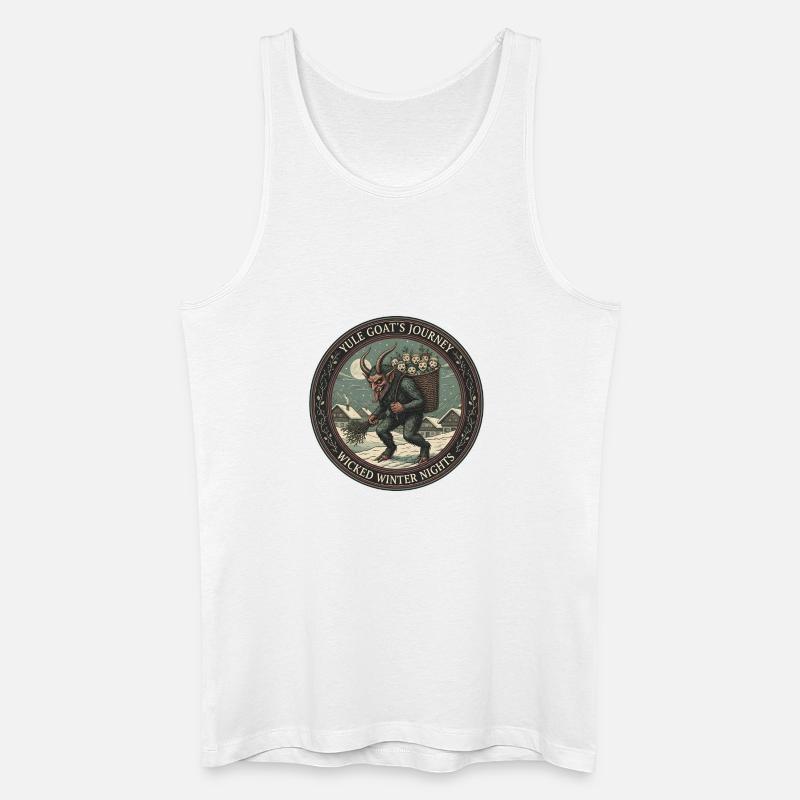 Die Reise der Weihnachtsziege – Böse Winternächte - Männer Bio Tank Top - Weiß