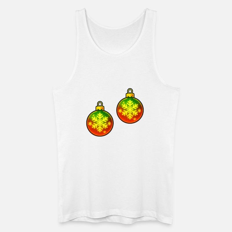 Weihnachtskugel Schneeflocke Ornament Kugel - Männer Bio Tank Top - Weiß
