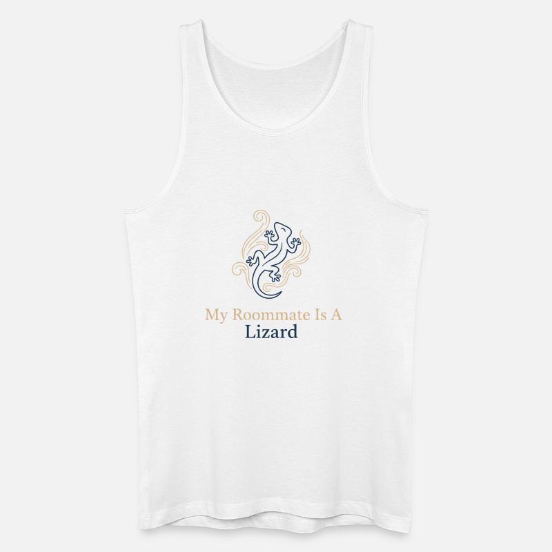 Mein Mitbewohner ist eine Echse - Männer Bio Tank Top - Weiß