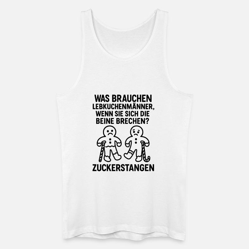 zuckerstangen lebkuchen advent witz - Männer Bio Tank Top - Weiß