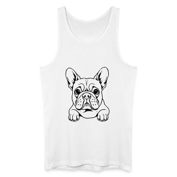 Cadeau de Noël du bouledogue français - Débardeur bio Homme - blanc - Devant
