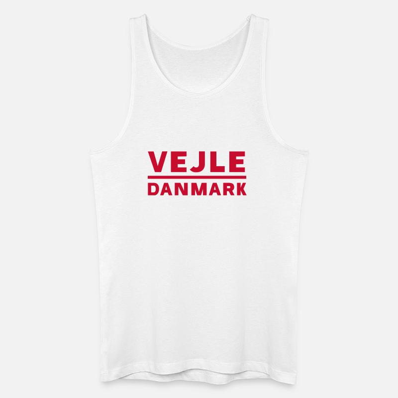 Vejle, Dänemark - Männer Bio Tank Top - Weiß