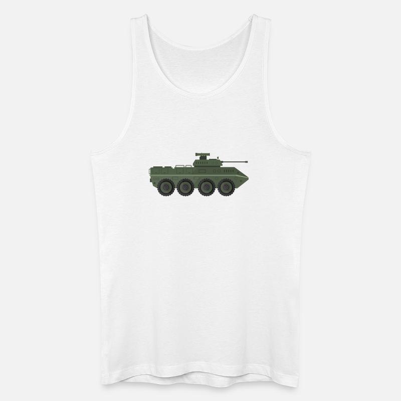 Militärpanzer - Männer Bio Tank Top - Weiß