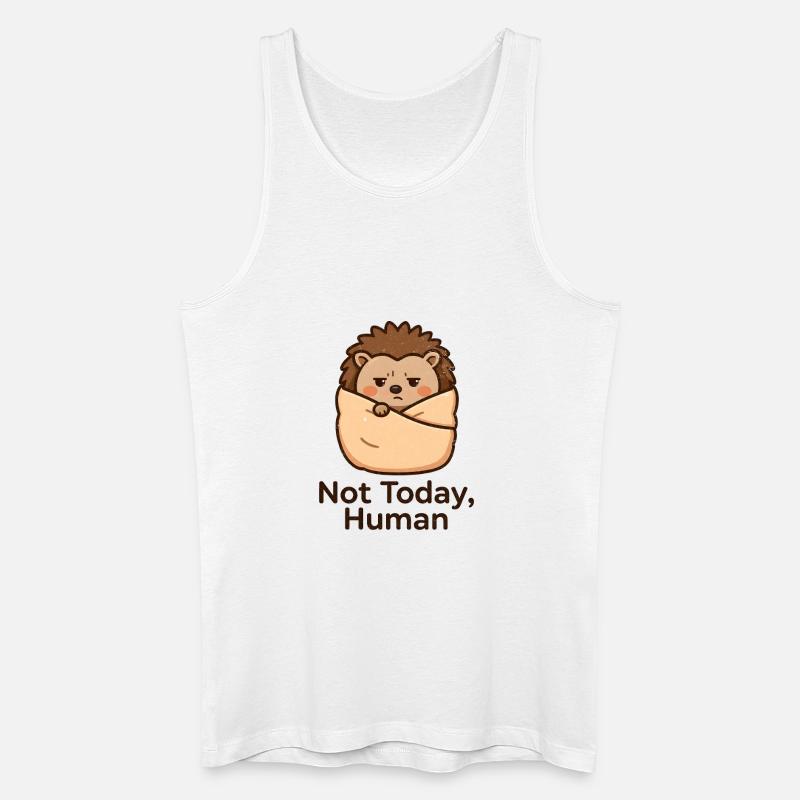 Nicht Heute, Mensch Igel - Männer Bio Tank Top - Weiß